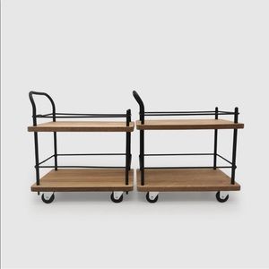 PRICE FIRM Set of 2 Target Two-Tier Coffee Bar Cart